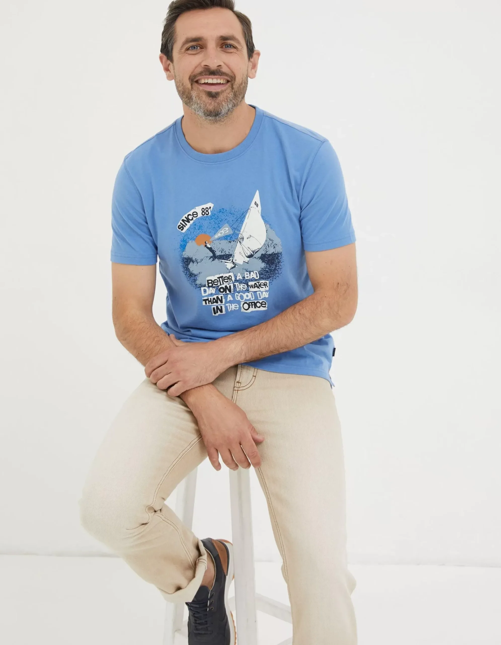 Men FatFace View All|Better A Bad Day Sail T Shirt