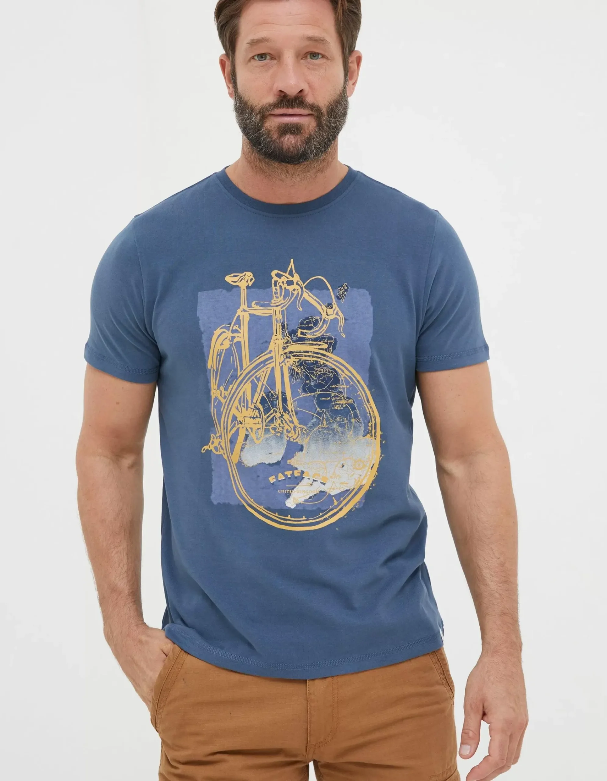 Men FatFace T-Shirts|Bike Map T-Shirt
