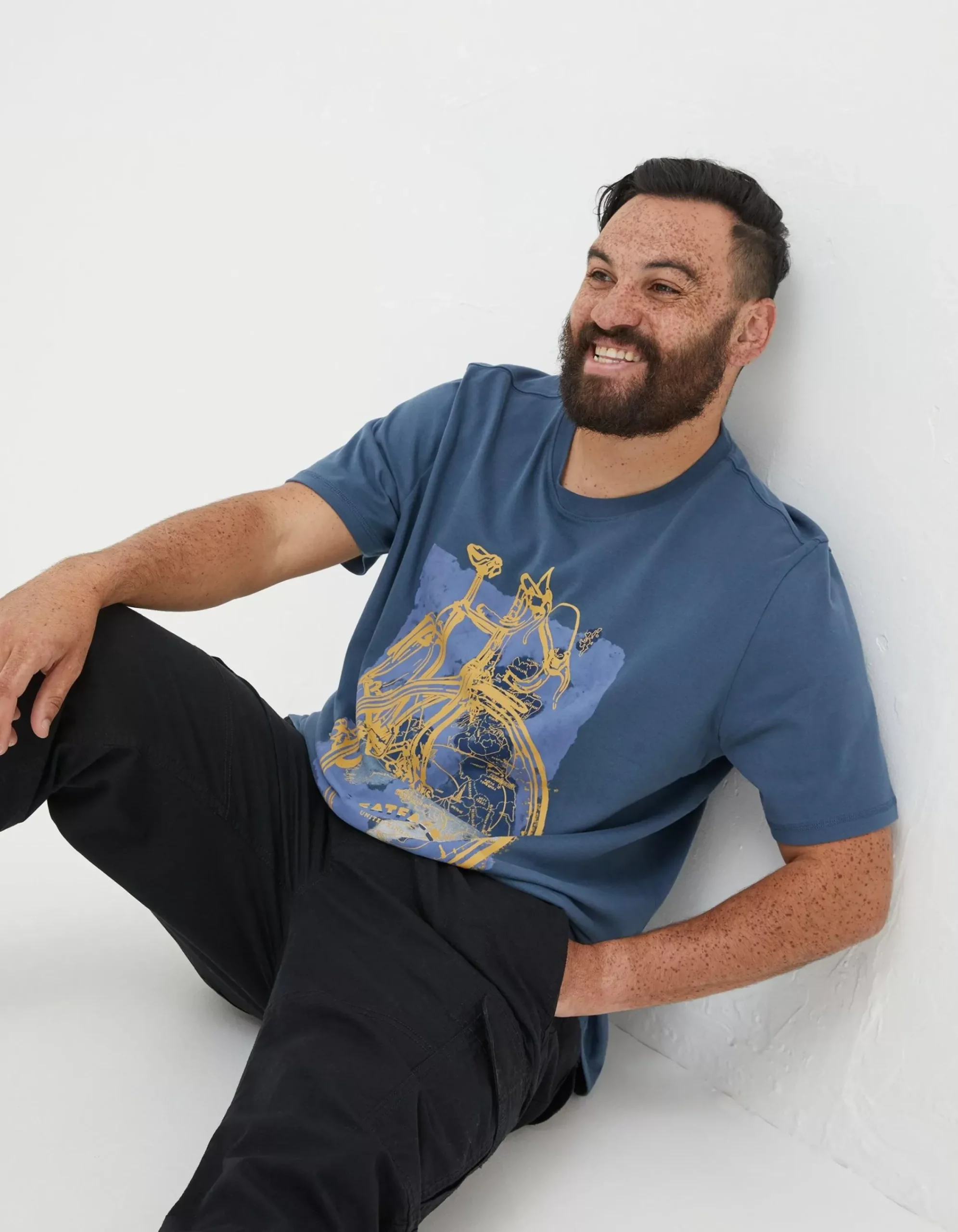 Men FatFace T-Shirts|Bike Map T-Shirt