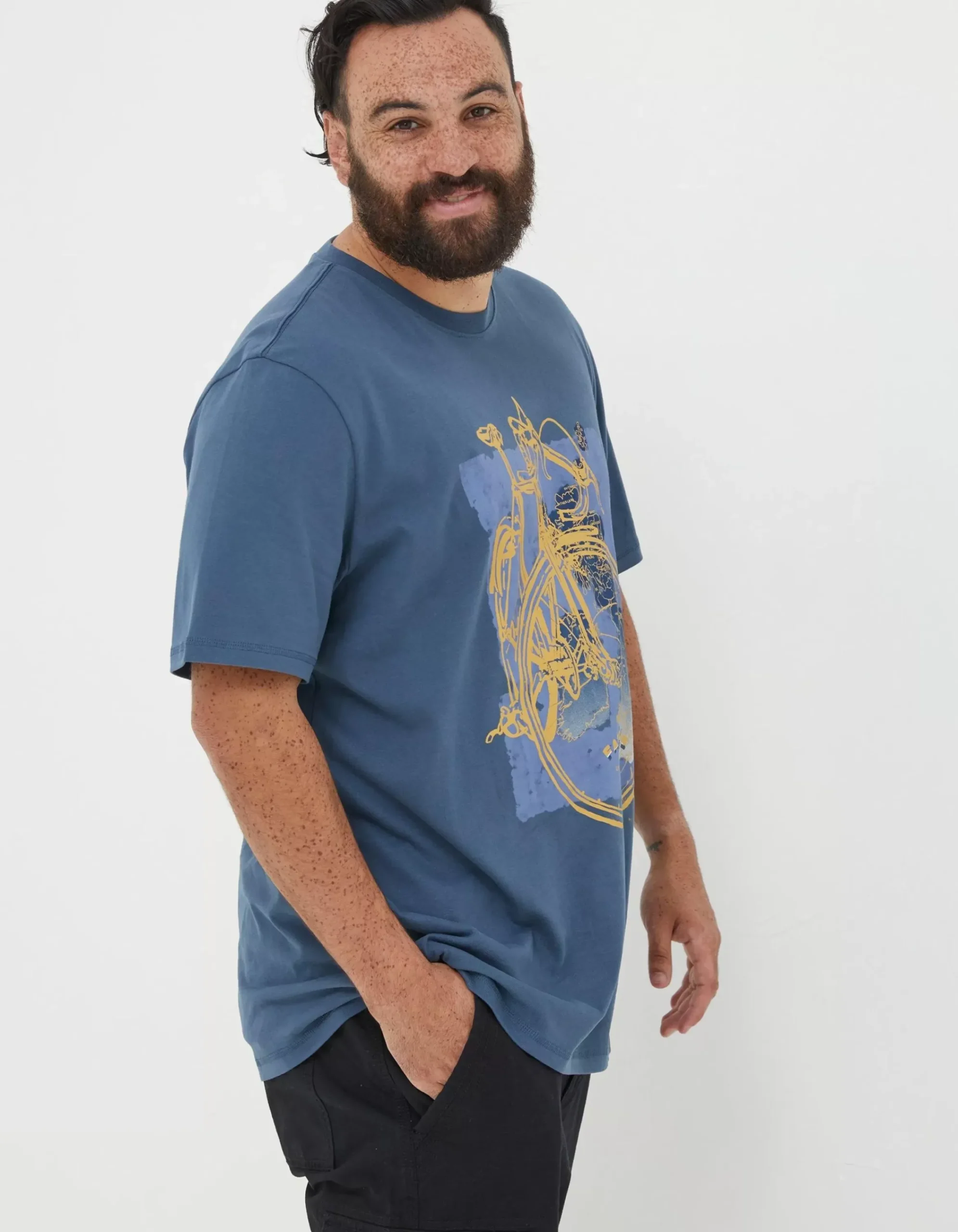 Men FatFace T-Shirts|Bike Map T-Shirt