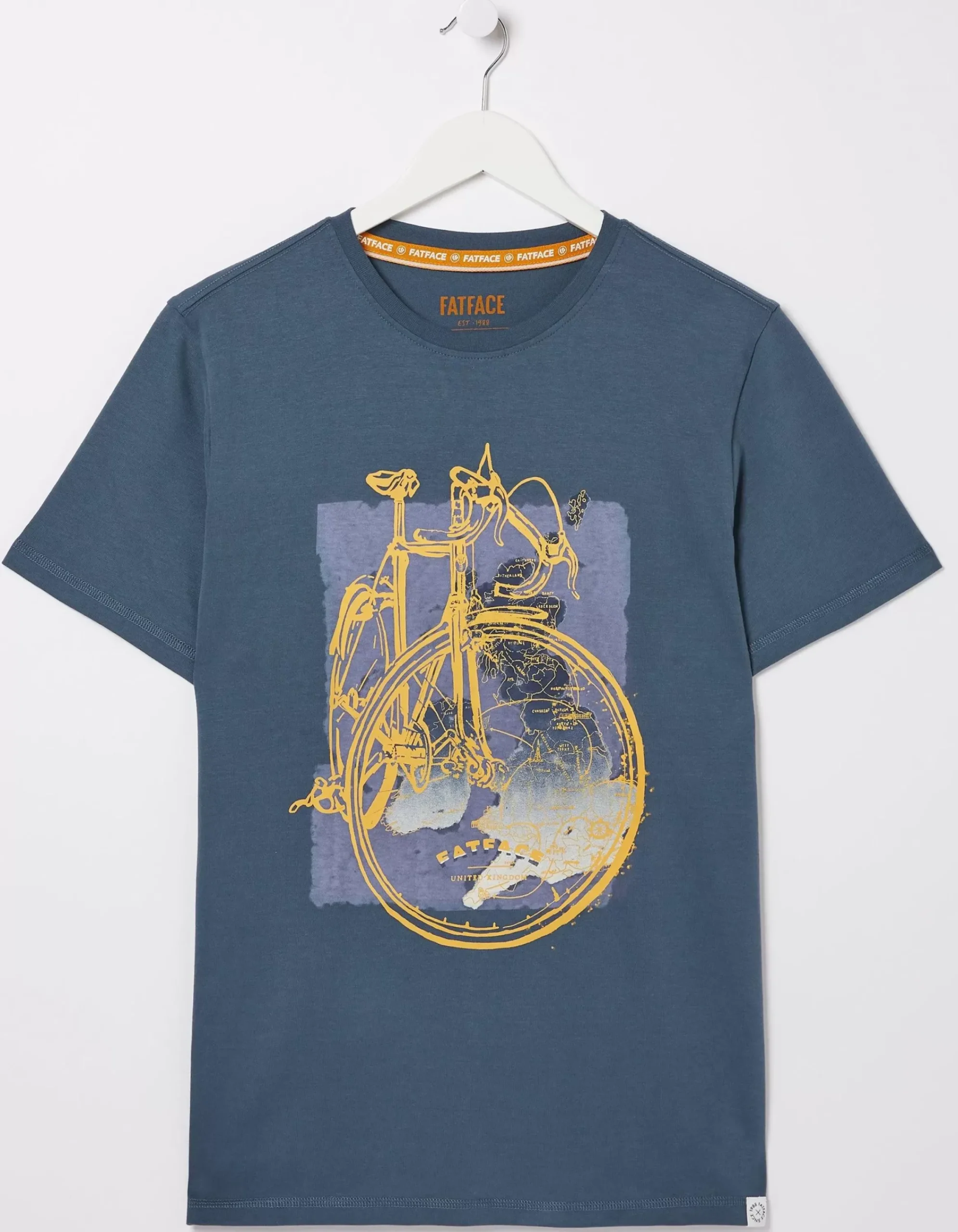 Men FatFace T-Shirts|Bike Map T-Shirt