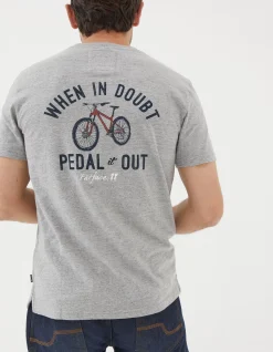 Men FatFace T-Shirts|Bike Pedal T-Shirt