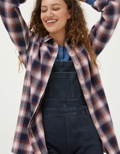 Women FatFace Shirts & Blouses|Billie Longline Check Shirt
