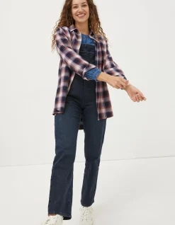 Women FatFace Shirts & Blouses|Billie Longline Check Shirt