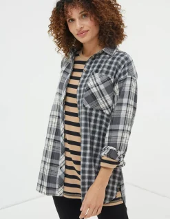 Women FatFace Shirts & Blouses|Billie Longline Check Shirt