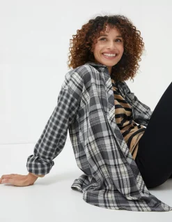 Women FatFace Shirts & Blouses|Billie Longline Check Shirt