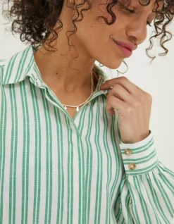 Women FatFace Shirts & Blouses|Billie Stripe Longline Shirt