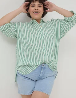 Women FatFace Shirts & Blouses|Billie Stripe Longline Shirt