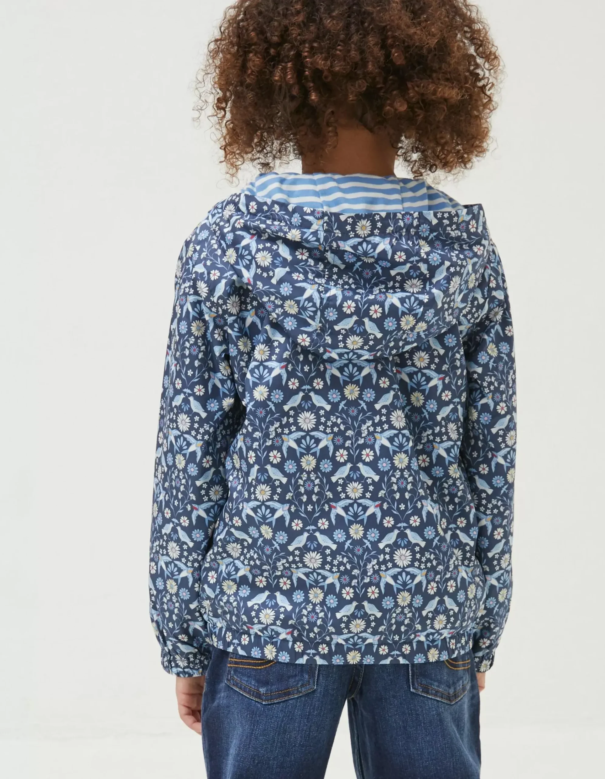 Girls FatFace View All|Bird Tile Windbreaker Jacket