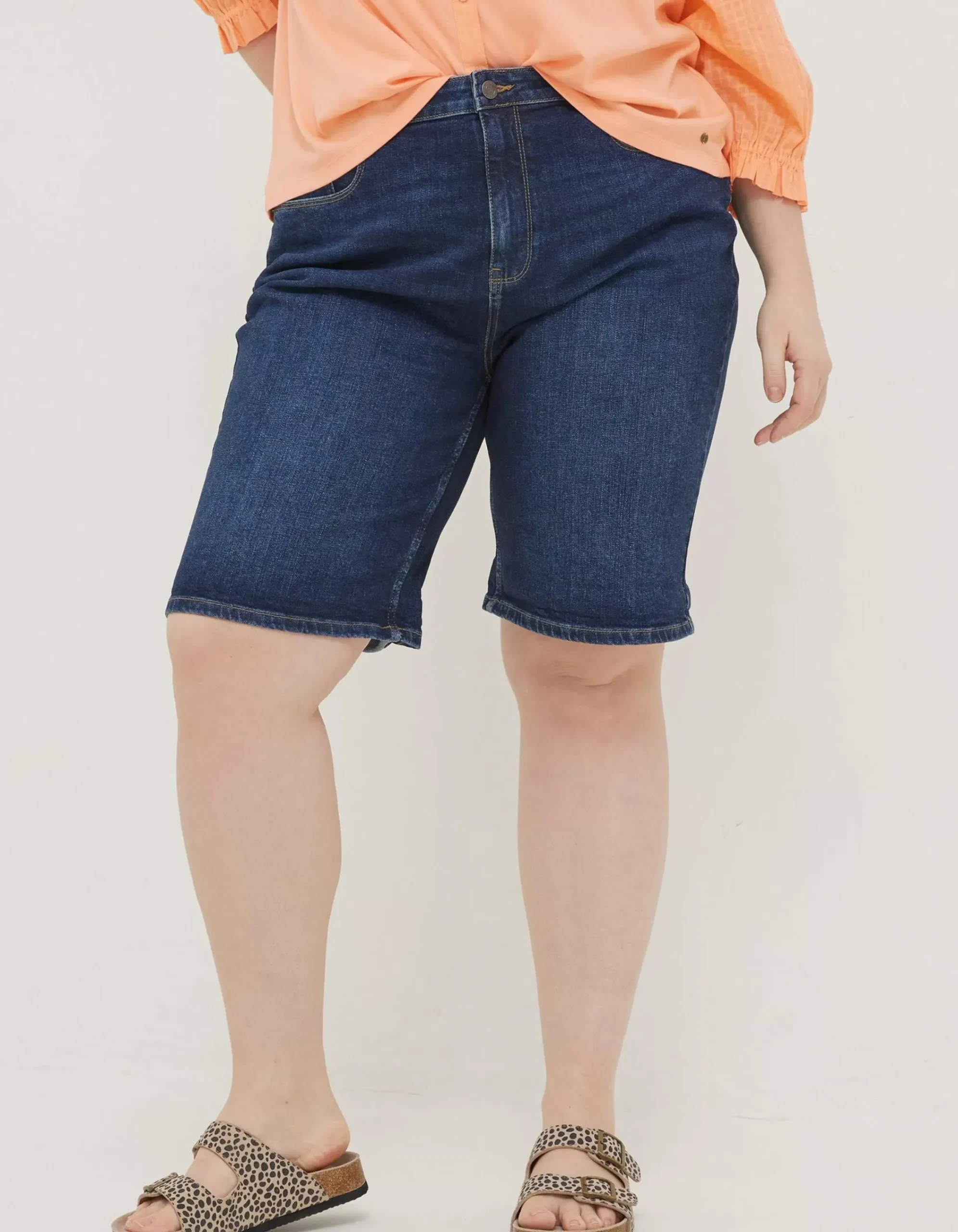 Women FatFace Shorts|Bisley Denim Bermuda Shorts