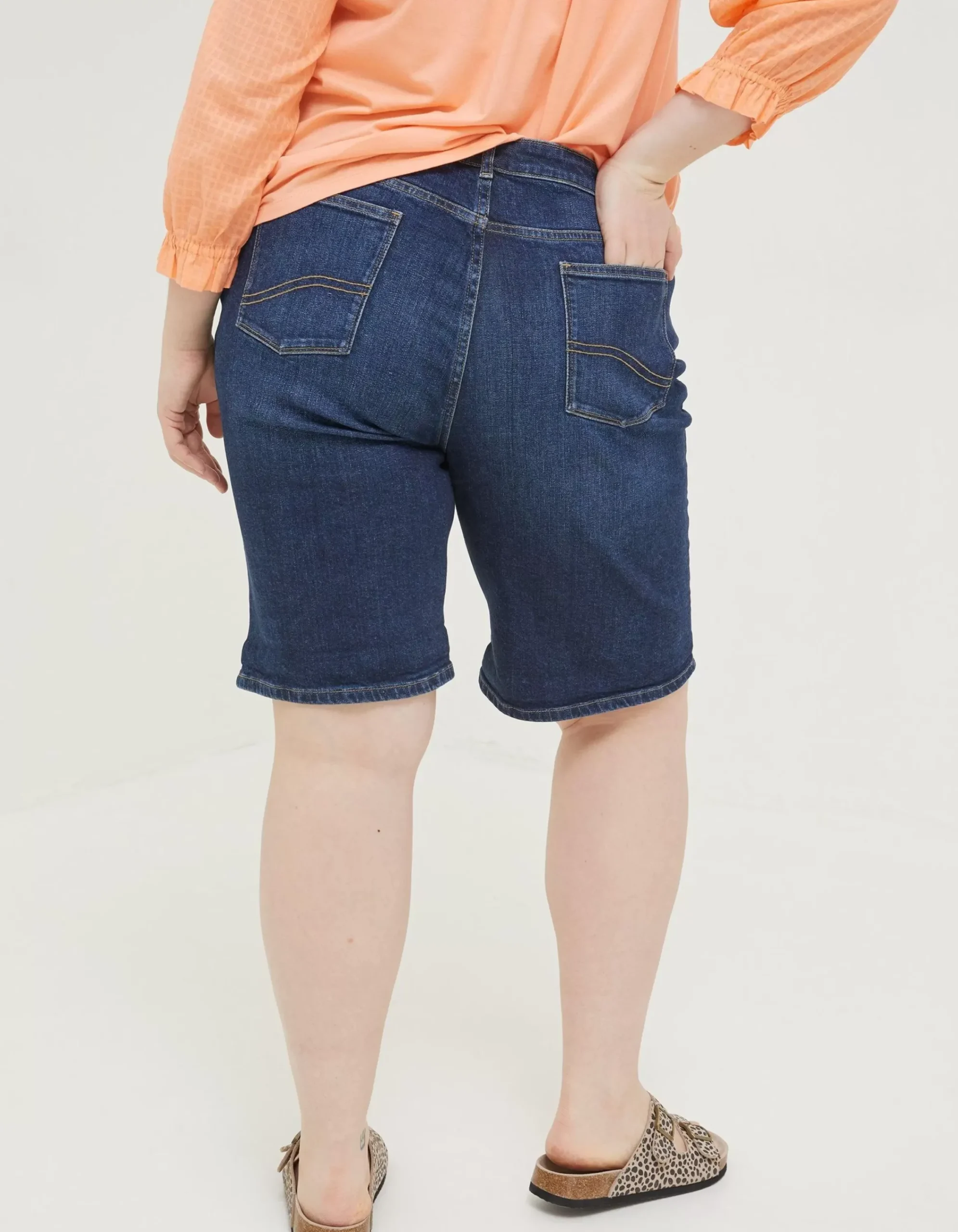Women FatFace Shorts|Bisley Denim Bermuda Shorts