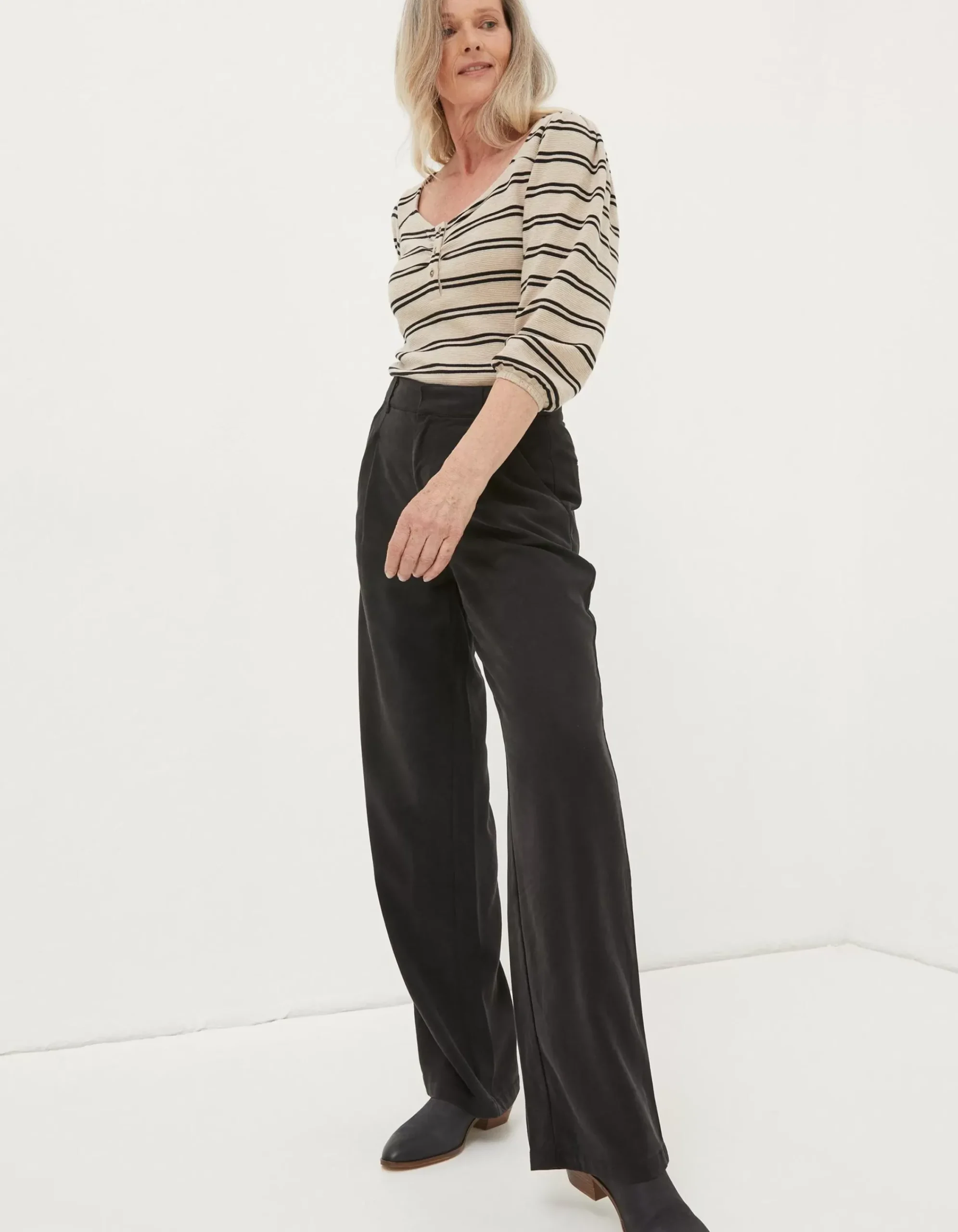 Women FatFace Trousers & Leggings|Blake Wide Leg Drape Trouser