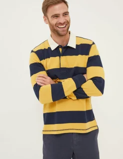 Men FatFace T-Shirts|Block Stripe 88 Rugby Shirt
