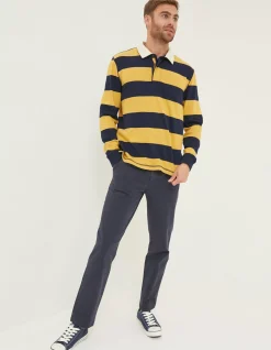 Men FatFace T-Shirts|Block Stripe 88 Rugby Shirt