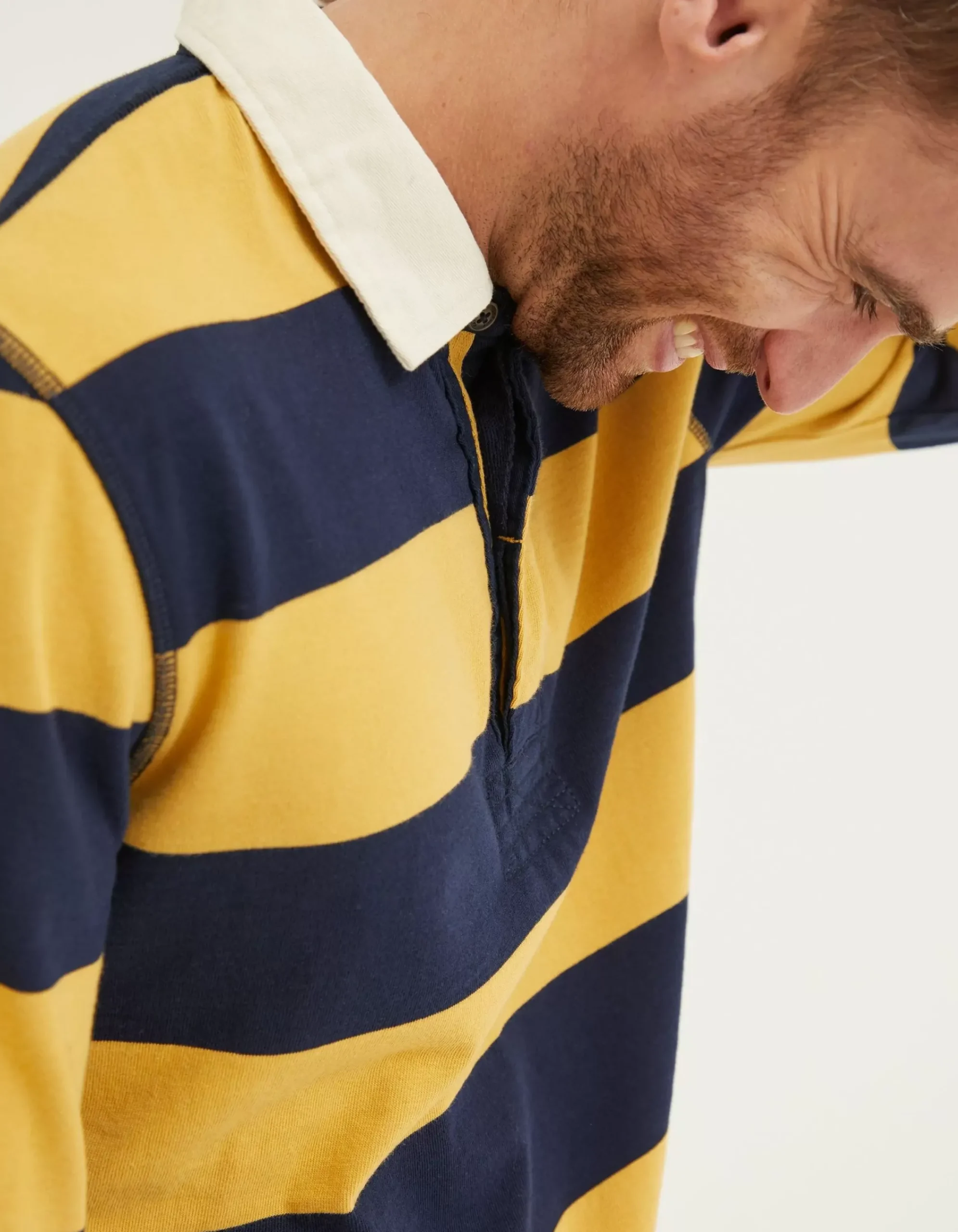 Men FatFace T-Shirts|Block Stripe 88 Rugby Shirt