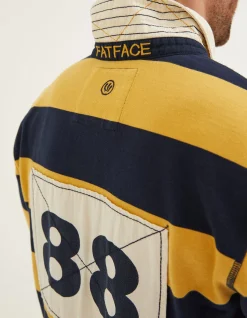 Men FatFace T-Shirts|Block Stripe 88 Rugby Shirt