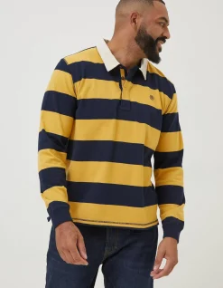 Men FatFace T-Shirts|Block Stripe 88 Rugby Shirt