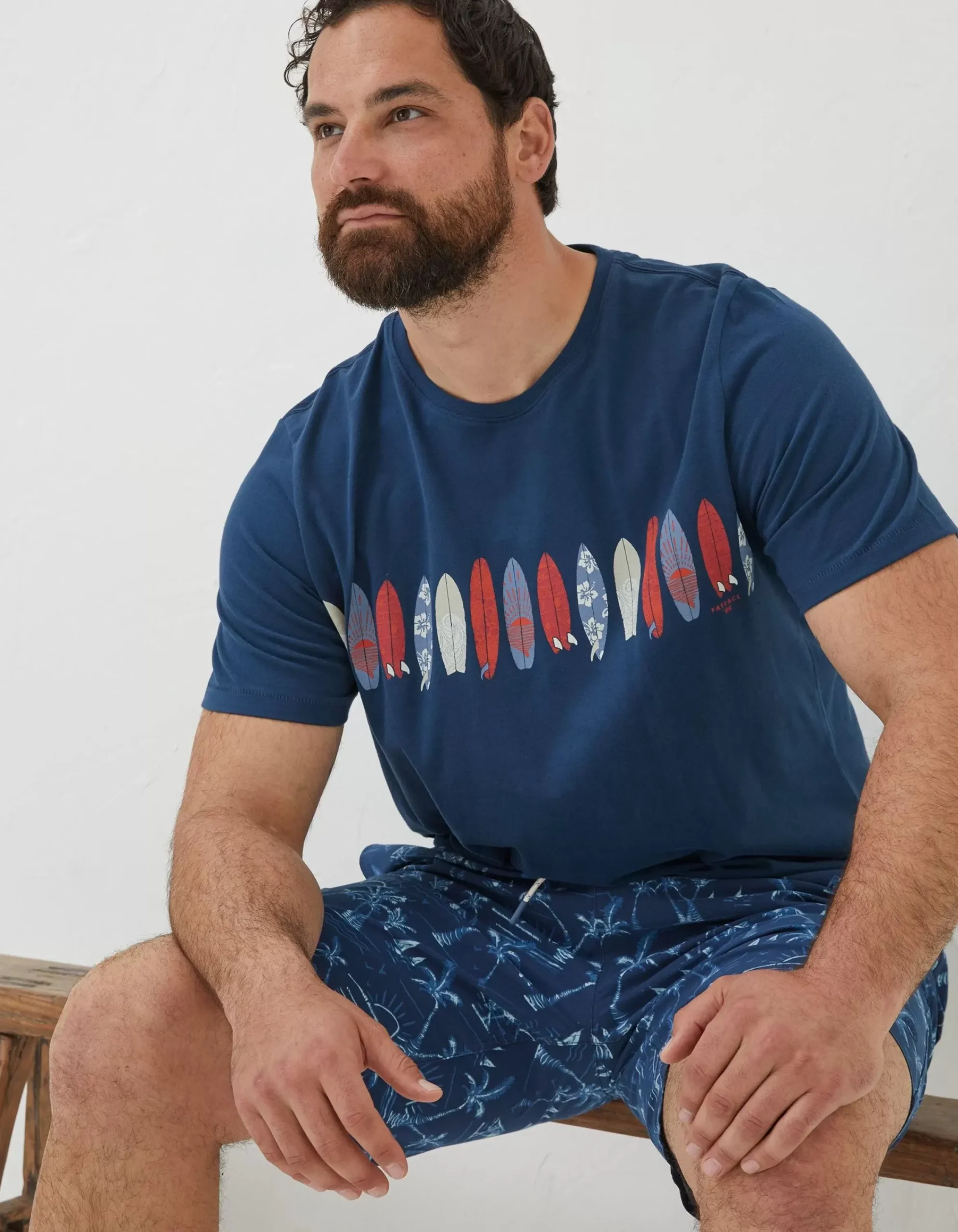 Men FatFace T-Shirts|Board Line Up T-Shirt
