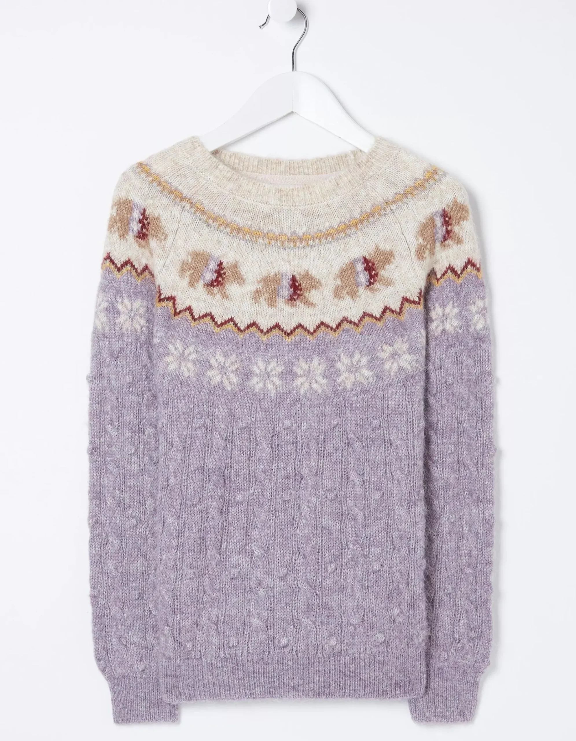 Girls FatFace View All|Bobbi Bear Knitted Crew Jumper