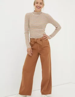 Women FatFace Trousers & Leggings|Bodi Belted Drape Trousers