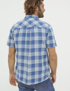Men FatFace View All|Bodmin Indigo Check Shirt