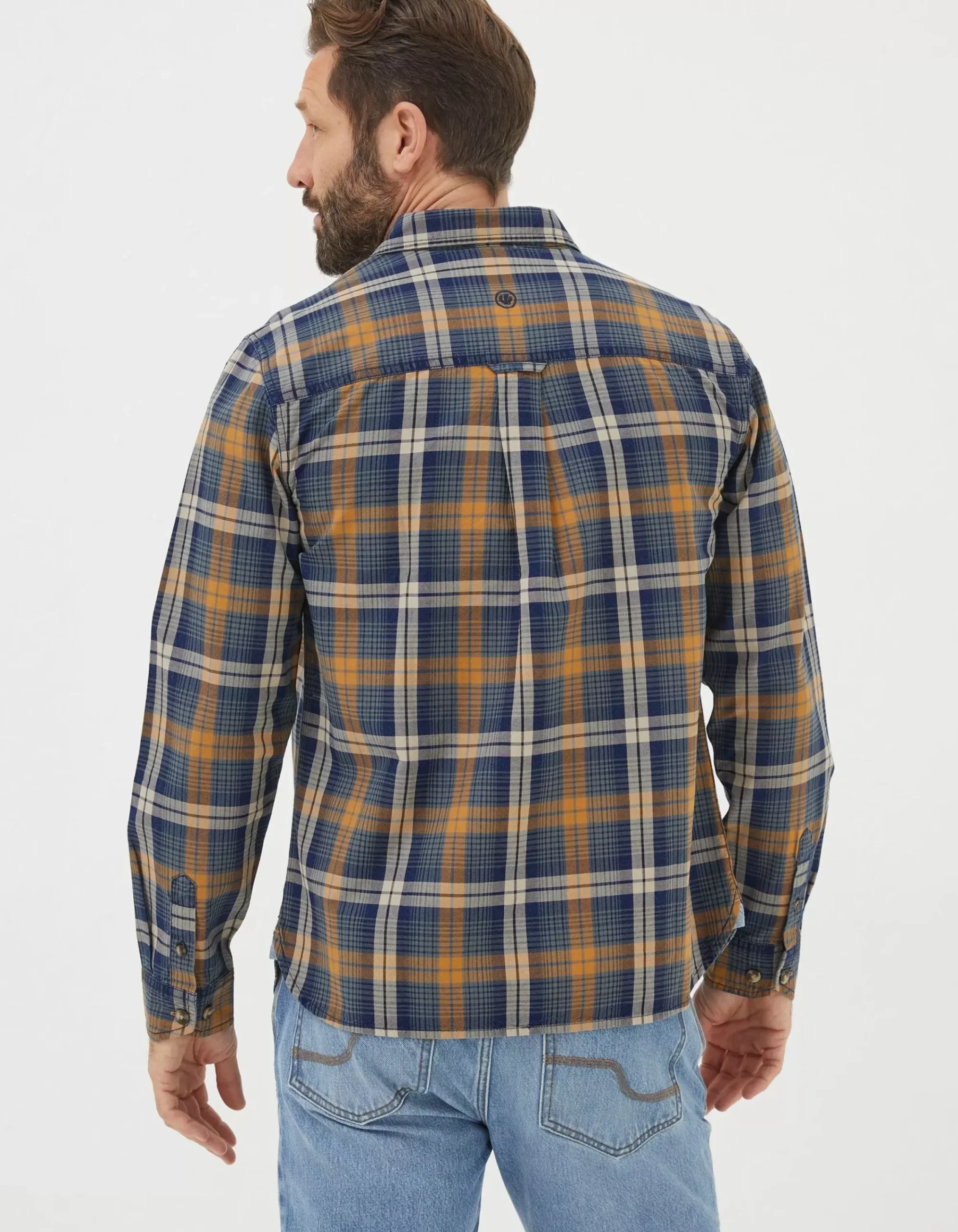 Men FatFace View All|Bonby Indigo Check Shirt