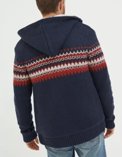 Men FatFace View All|Borg Lined Fairisle Hoodie