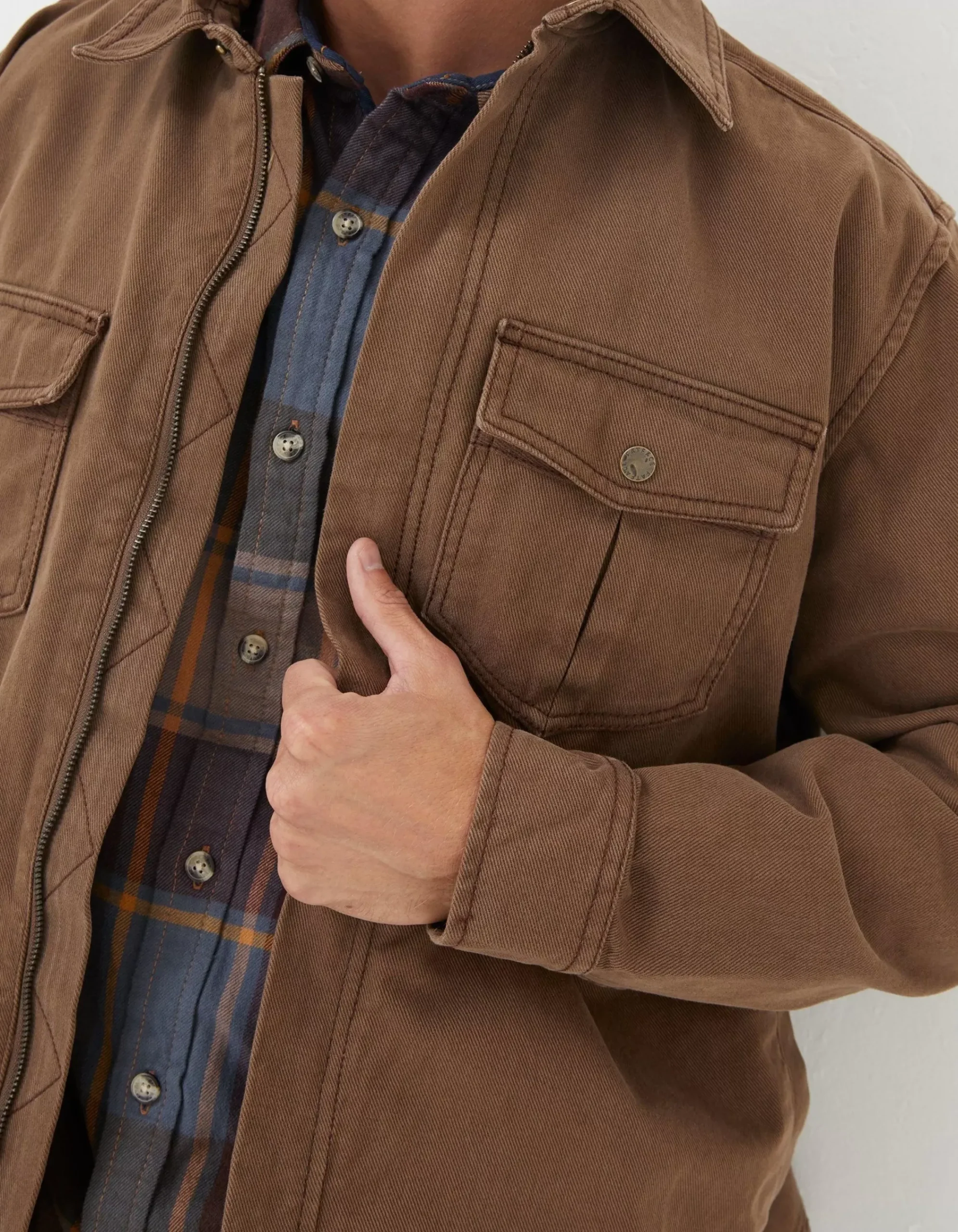 Men FatFace View All|Bowd Zip Front Overshirt