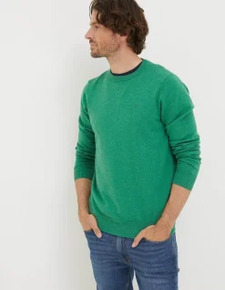 Men FatFace Knitwear|Braunton Crew Jumper