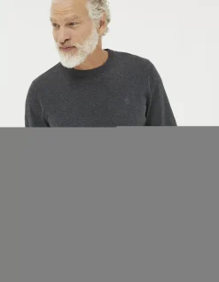 Men FatFace Knitwear|Braunton Crew Jumper