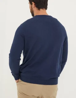 Men FatFace Knitwear|Braunton Crew Jumper