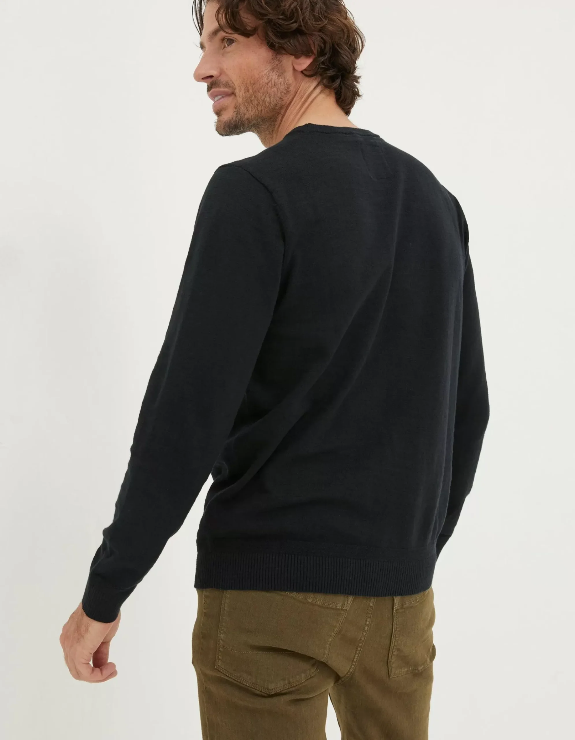 Men FatFace Knitwear|Braunton Crew Jumper