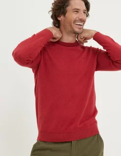 Men FatFace Knitwear|Braunton Crew Jumper