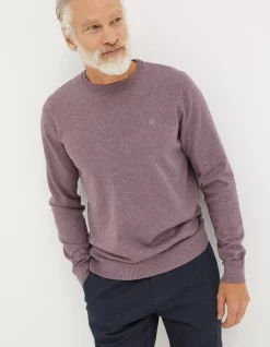 Men FatFace Knitwear|Braunton Crew Jumper