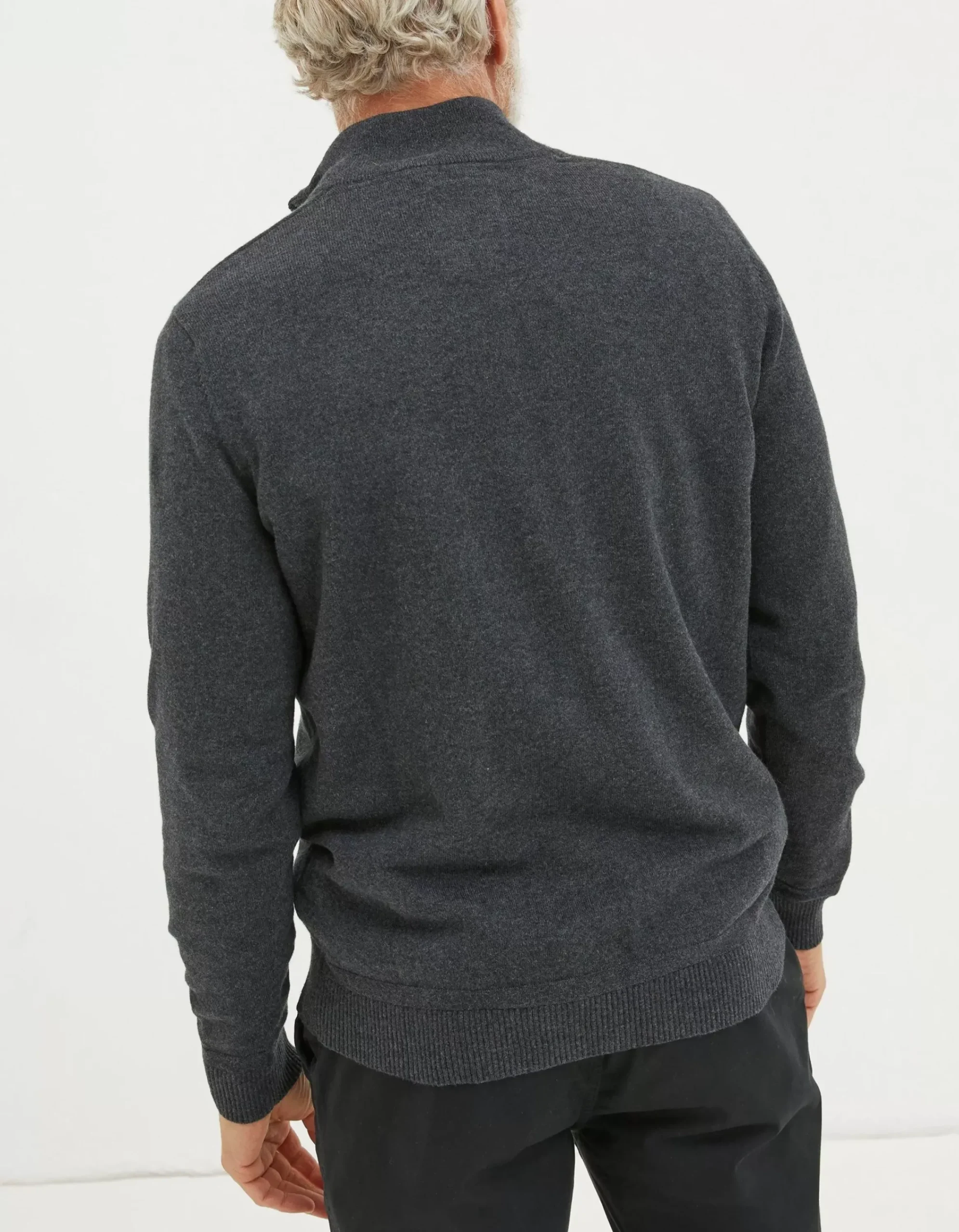 Men FatFace Knitwear|Braunton Half Neck Jumper