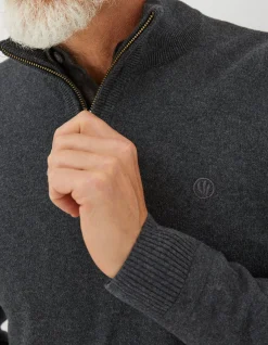 Men FatFace Knitwear|Braunton Half Neck Jumper