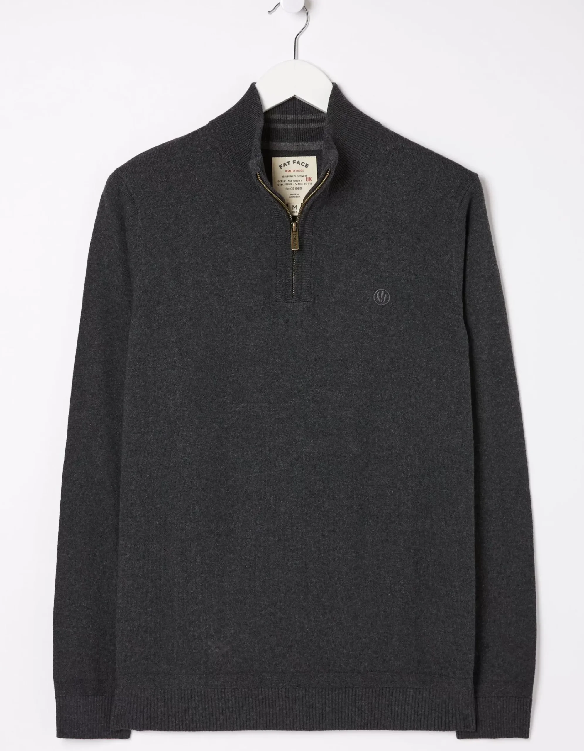 Men FatFace Knitwear|Braunton Half Neck Jumper