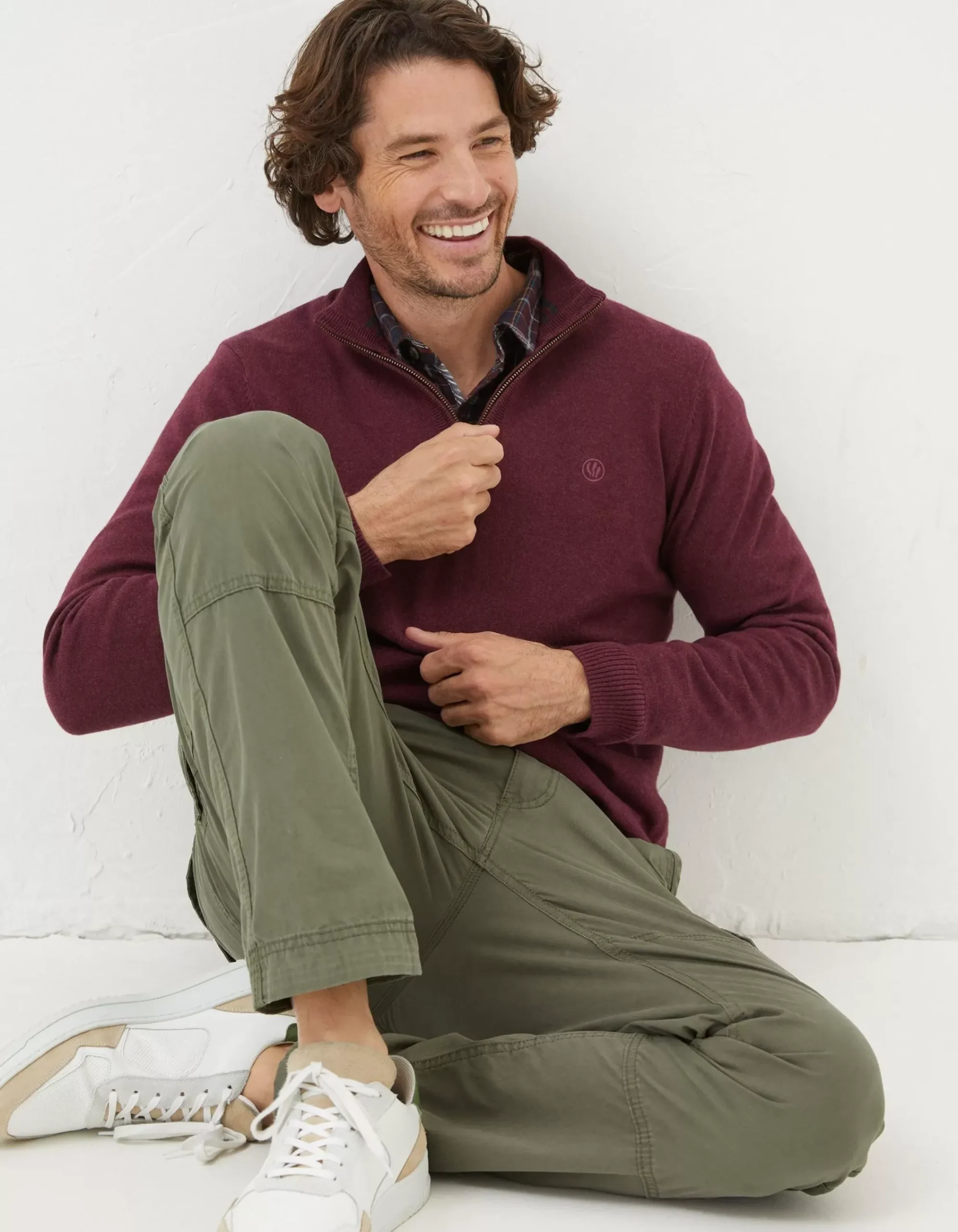 Men FatFace View All|Braunton Half Neck Jumper