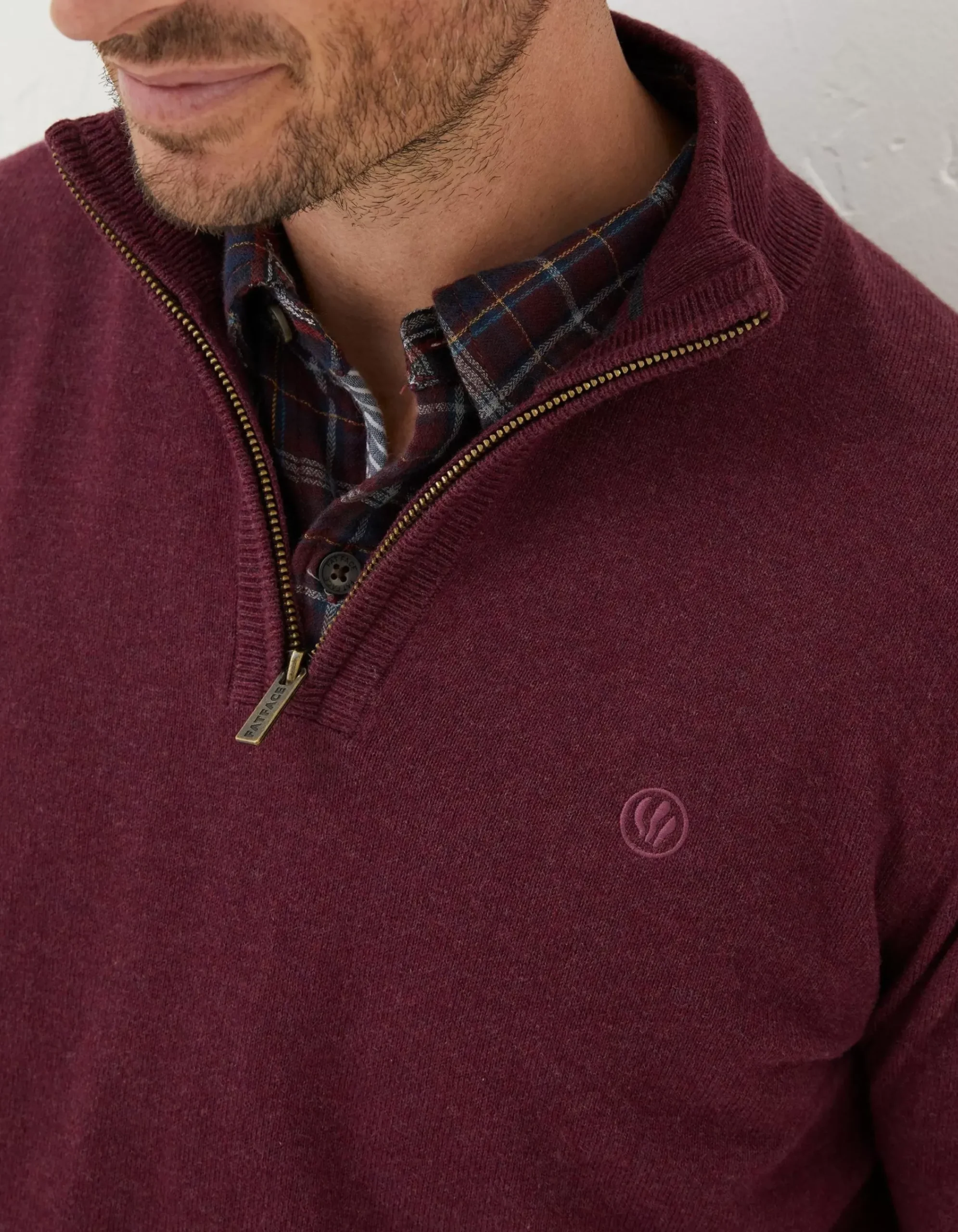 Men FatFace View All|Braunton Half Neck Jumper