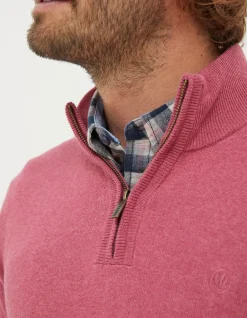Men FatFace Knitwear|Braunton Half Neck Jumper