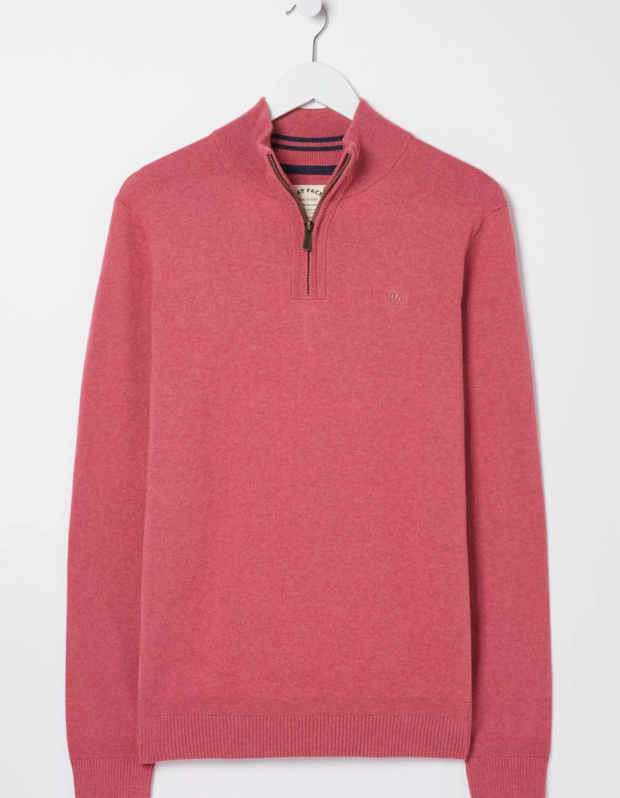 Men FatFace Knitwear|Braunton Half Neck Jumper