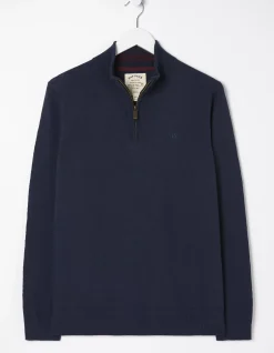 Men FatFace Knitwear|Braunton Half Neck Jumper