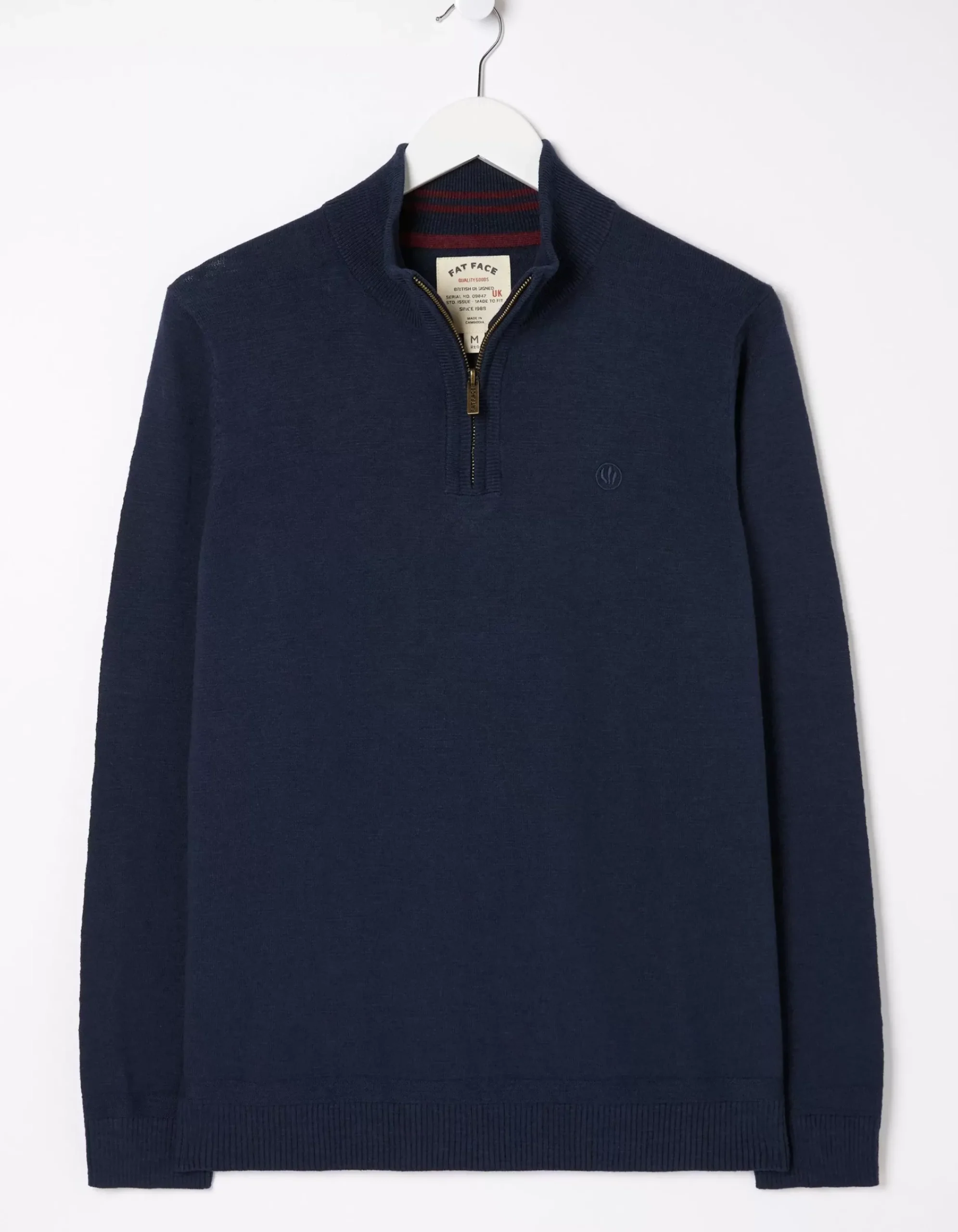 Men FatFace Knitwear|Braunton Half Neck Jumper
