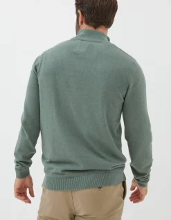 Men FatFace Knitwear|Braunton Half Neck Jumper