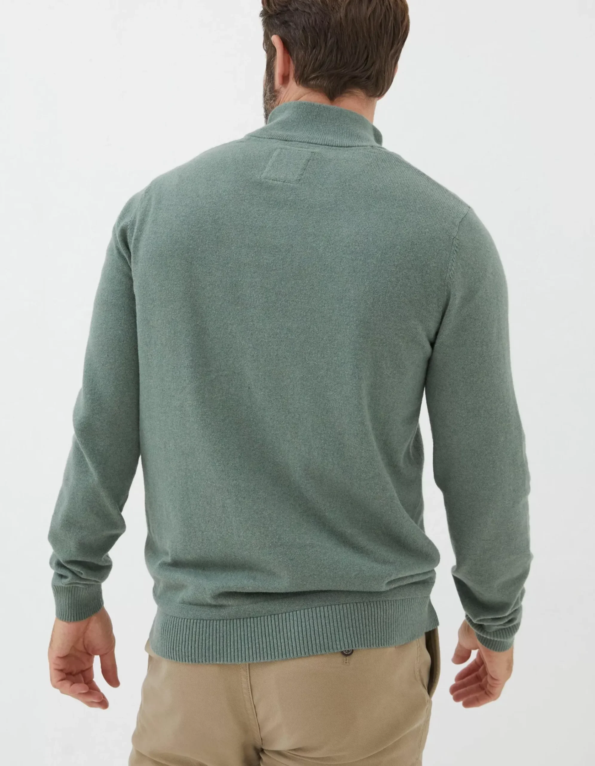 Men FatFace Knitwear|Braunton Half Neck Jumper