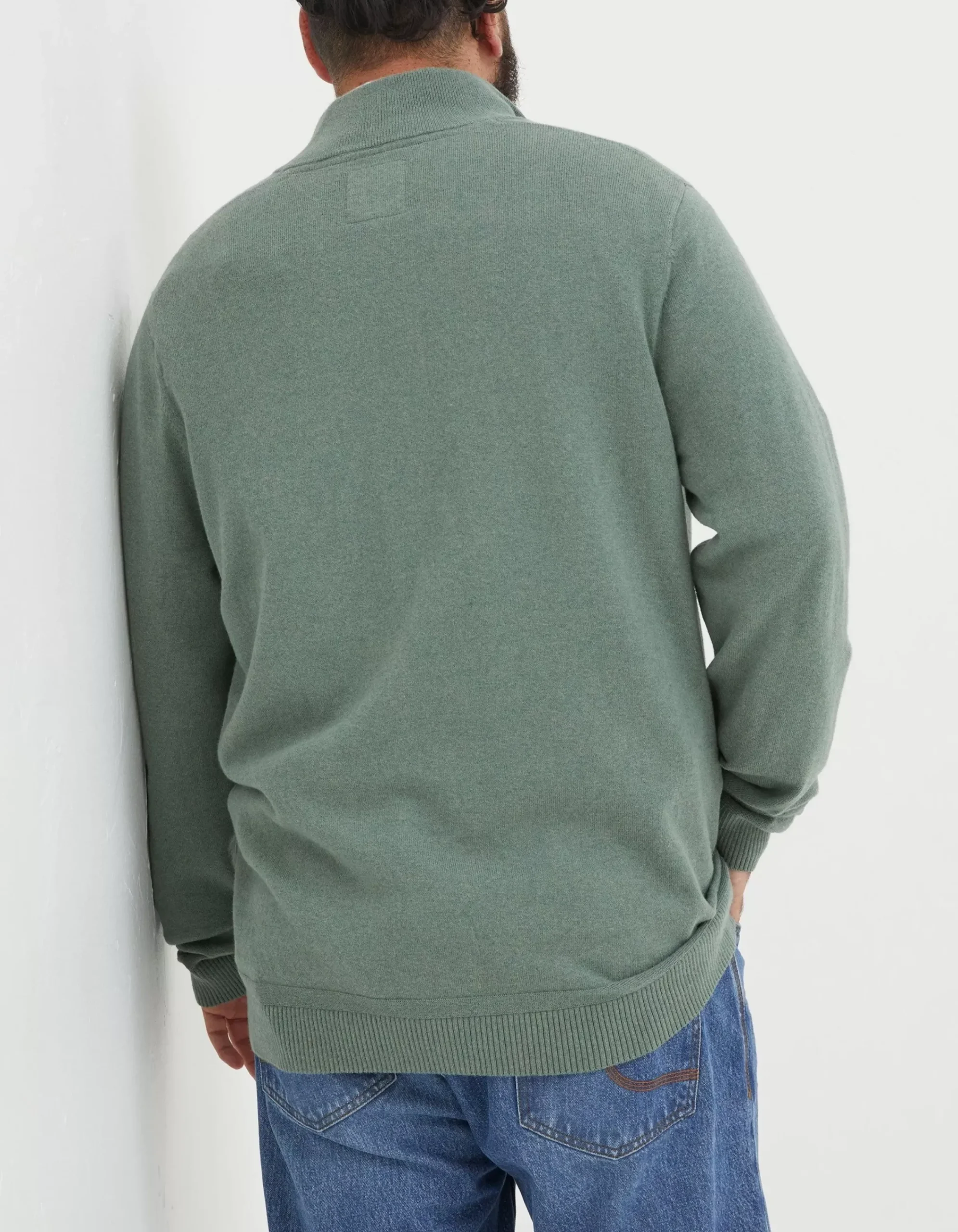 Men FatFace Knitwear|Braunton Half Neck Jumper