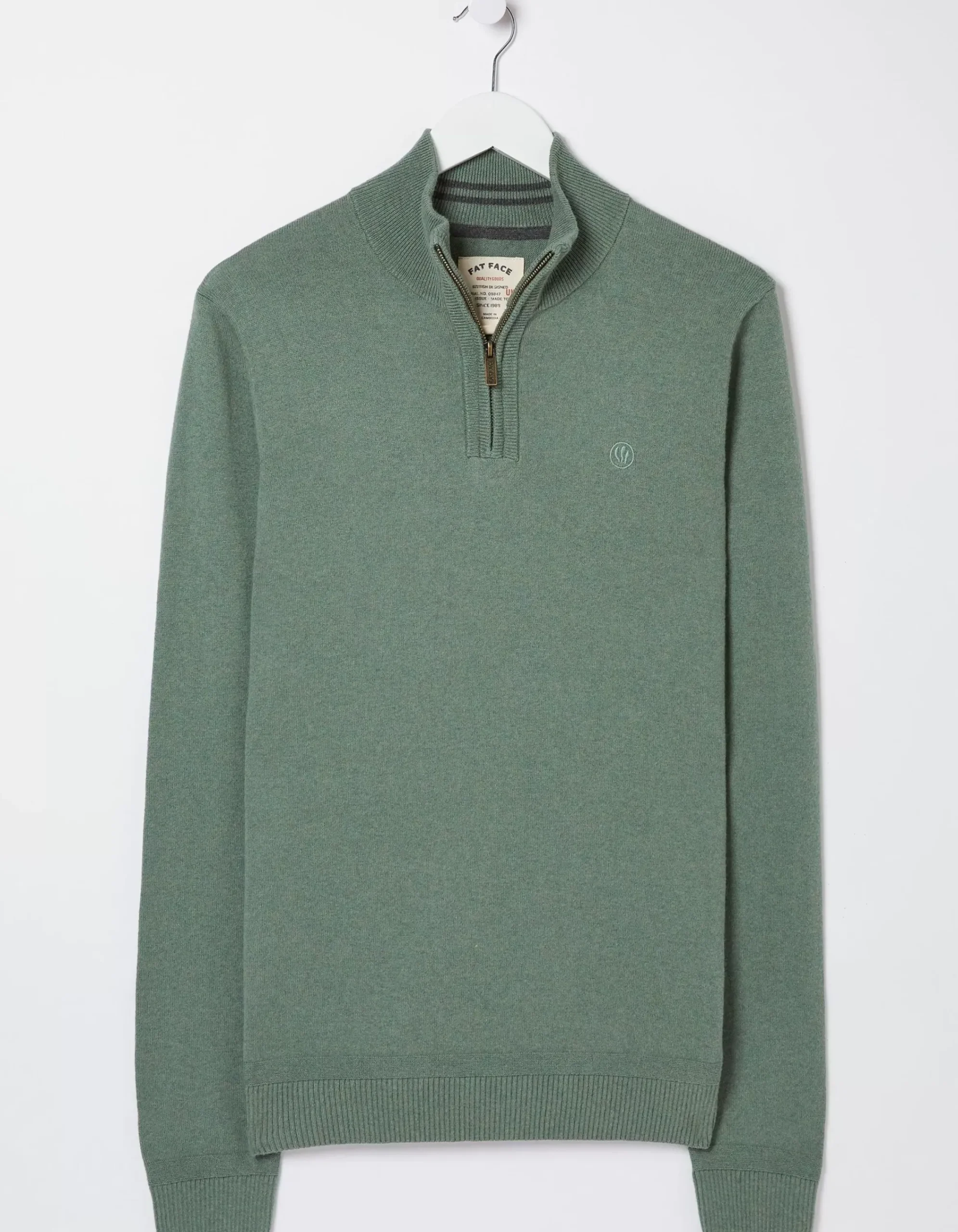Men FatFace Knitwear|Braunton Half Neck Jumper