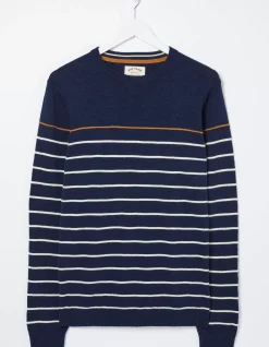 Men FatFace View All|Braunton Stripe Crew Jumper