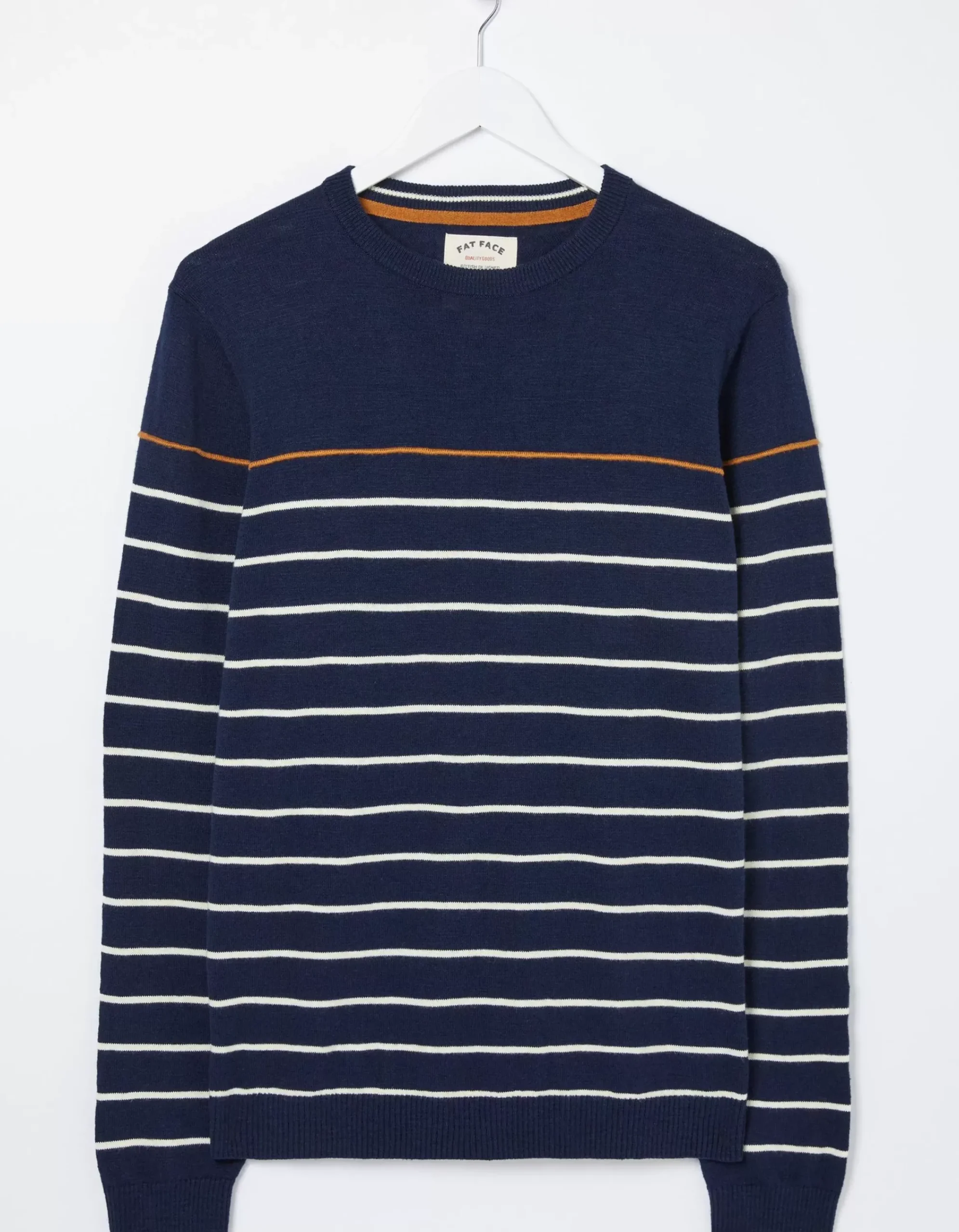 Men FatFace View All|Braunton Stripe Crew Jumper