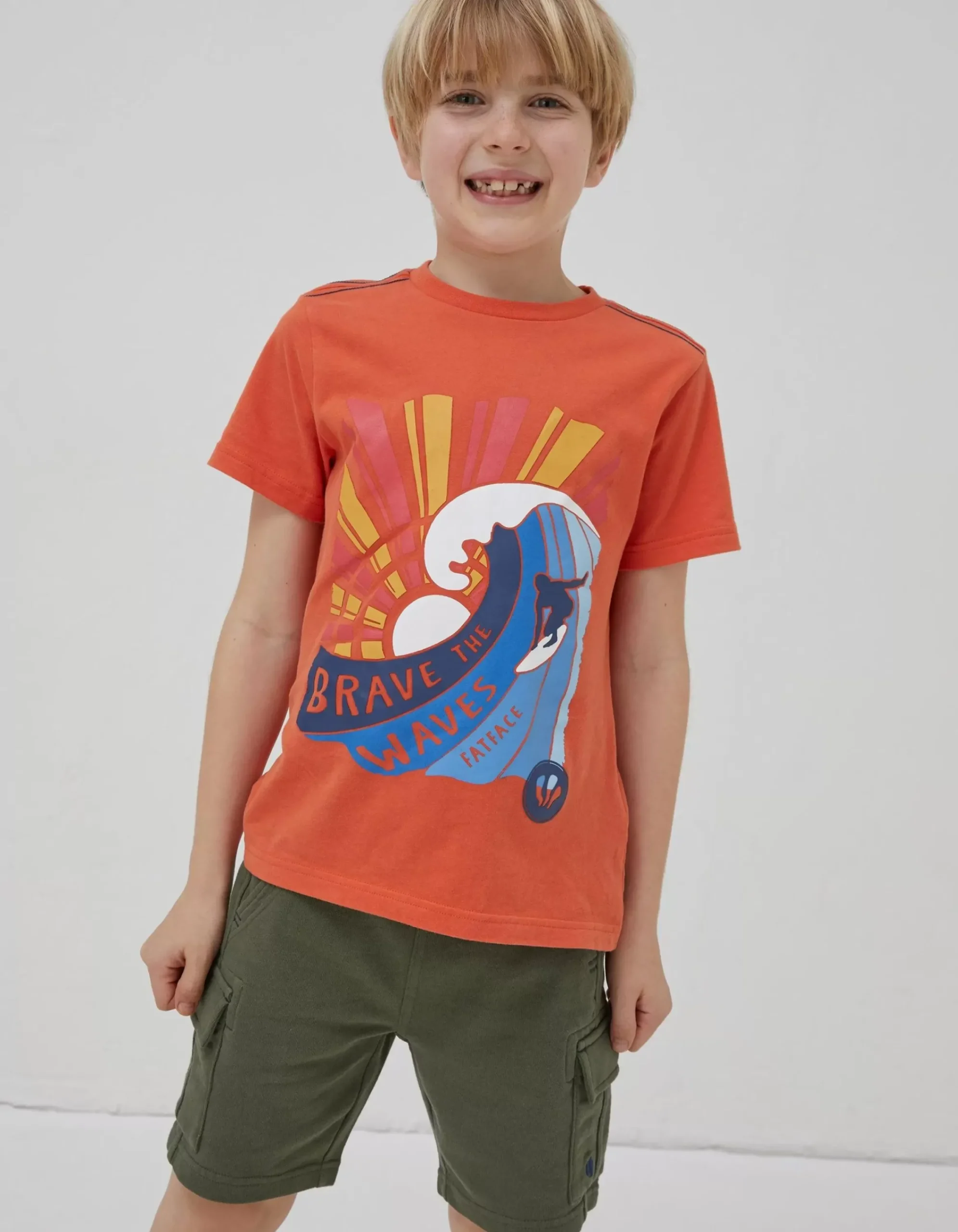 Boys FatFace View All|Brave The Waves Graphic T-Shirt